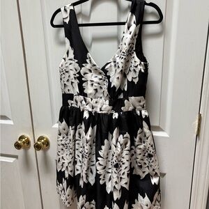 Harper Black and White Floral Mini Dress